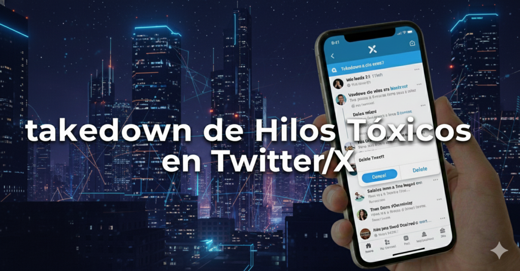 takedown de Hilos Tóxicos en Twitter:X